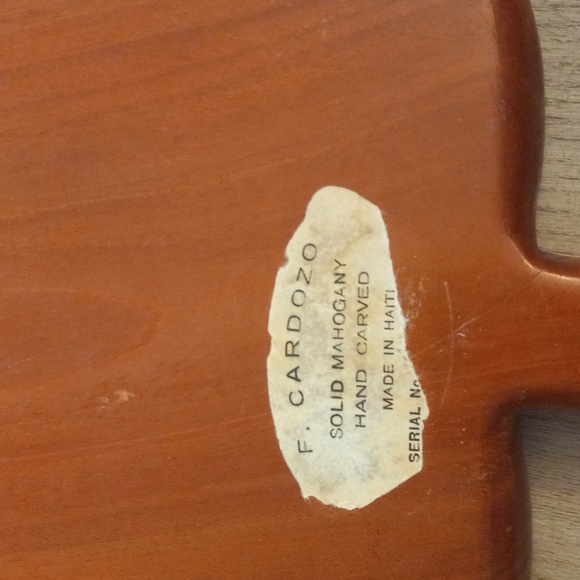 Vintage Mahogany Frank Cardozo Leaf Serving Tray - Picture 3 of 4